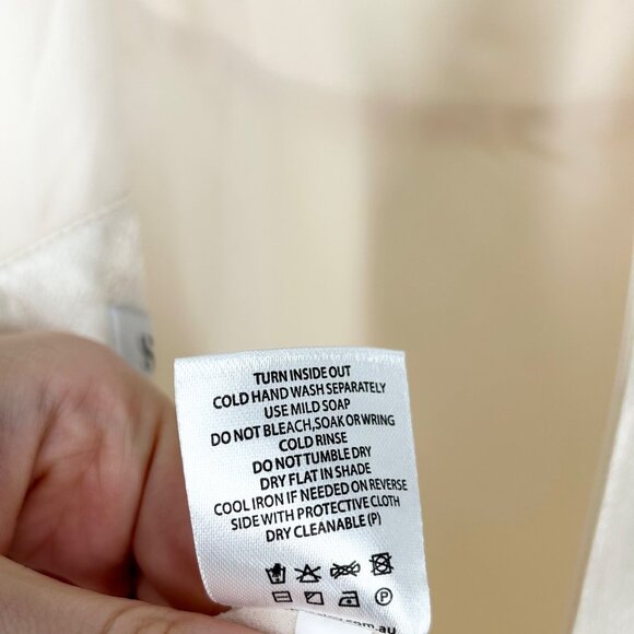 NWT Shona Joy La Lune Balloon Sleeve Open Back Midi Dress in Cream - Picture 11 of 11